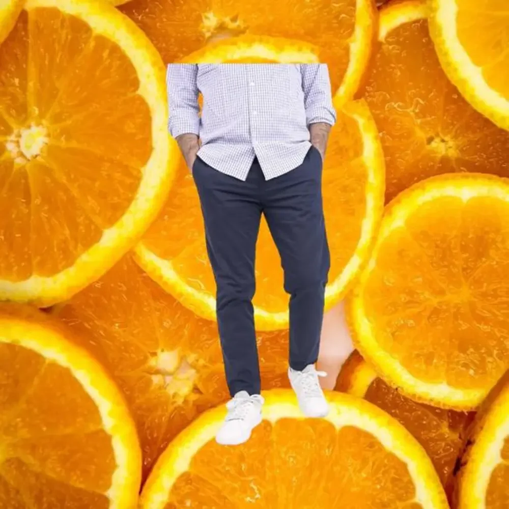 New Under 5'10 Premium Cotton Stretch Chino‎ Navy Size 32/27